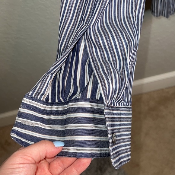 Salvatore Ferragamo Long Sleeve Striped Polo Shirt - Picture 9 of 11